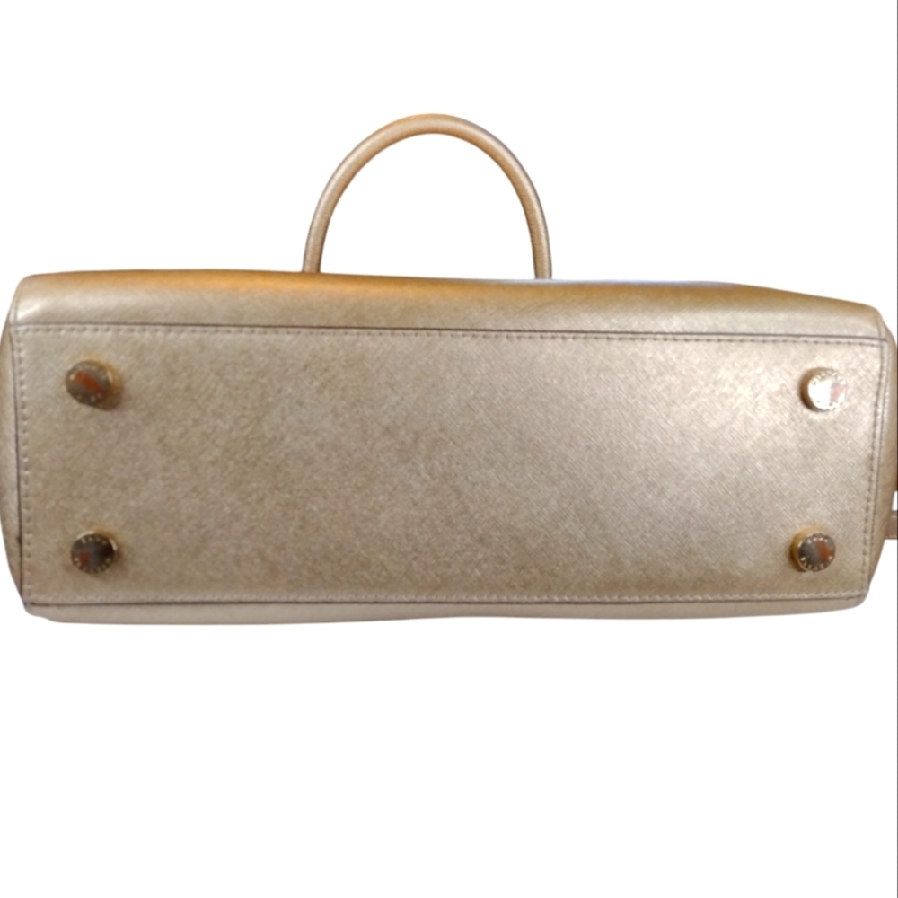 Michael Kors Metallic Gold Retired Satchel - Picture 5 of 12